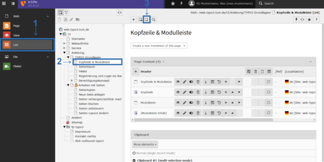 Screenshot: Edit Page